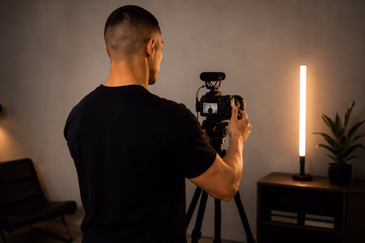 Produção de vídeo com câmera